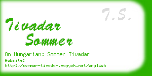 tivadar sommer business card